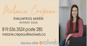 Évaluatrice agréée à Drummondville | Mélanie Crépeau, Évalweb