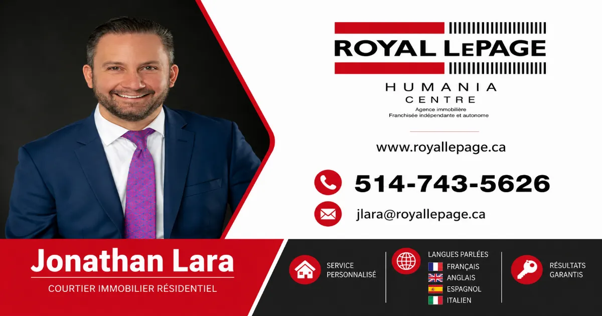 Jonathan Lara courtier immobilier multilingue à Laval | Royal Lepage Humania