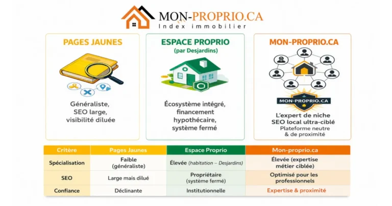 Mon-proprio.ca vs plateformes immobilières : visibilité ciblée
