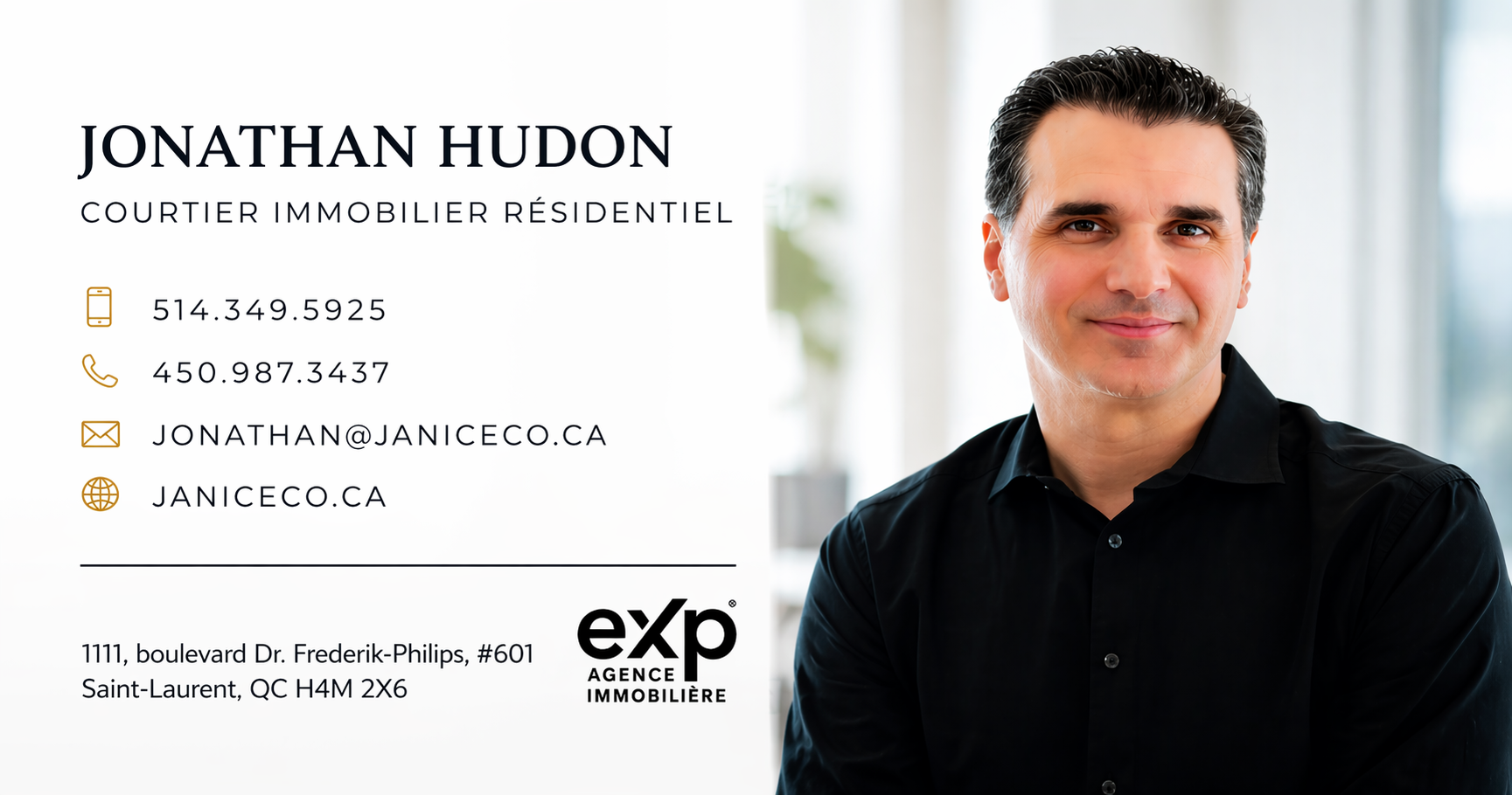 Jonathan Hudon courtier immobilier résidentiel à Prévost chez EXP