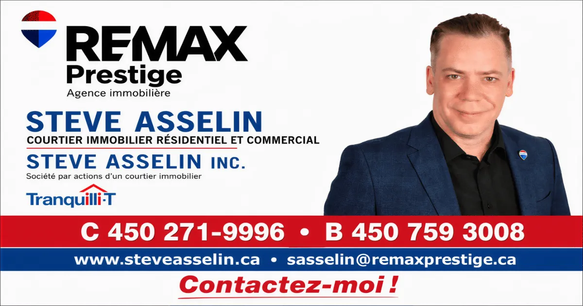 Steve Asselin courtier immobilier résidentiel et commercial, Steve Asselin inc. | RE/MAX Prestige