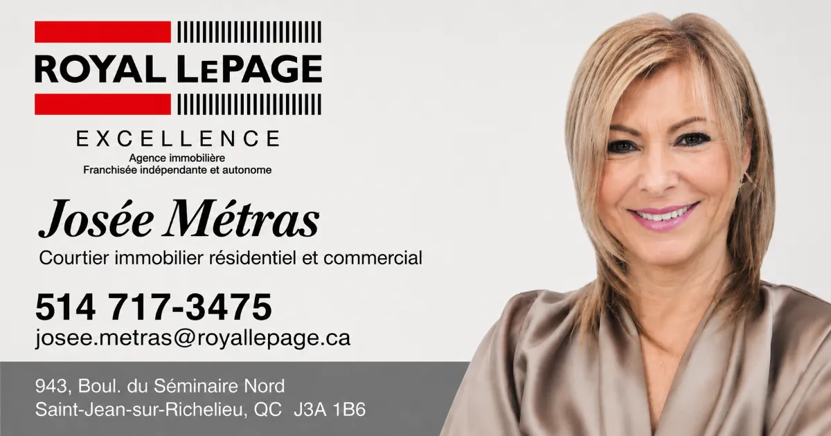 Josée Métras Courtier immobilier Résidentiel et Commercial à Saint-Jean-sur-Richelieu