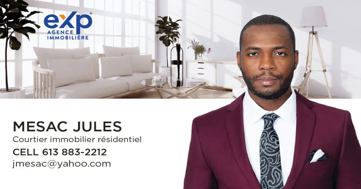 Mesac Jules courtier immobilier résidentiel/Residential real estate broker.