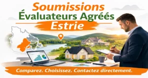 soumissions évaluateurs agréés Estrie comparateur évaluateur immobilier Estrie sans frais contact direct
